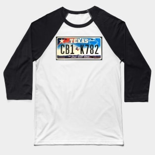 Texas lone star state licence Plate Baseball T-Shirt